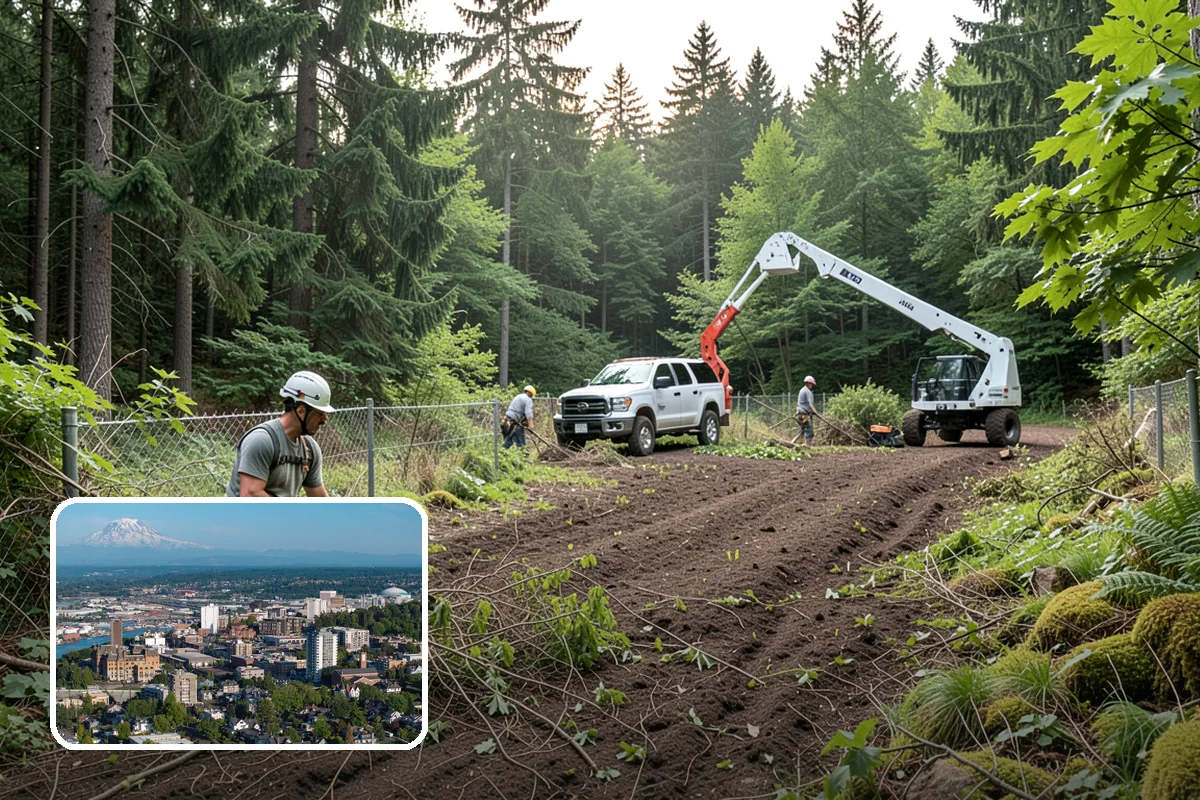 Lot clearing in Tacoma, Pierce County, WA - Improves access and usability of a site