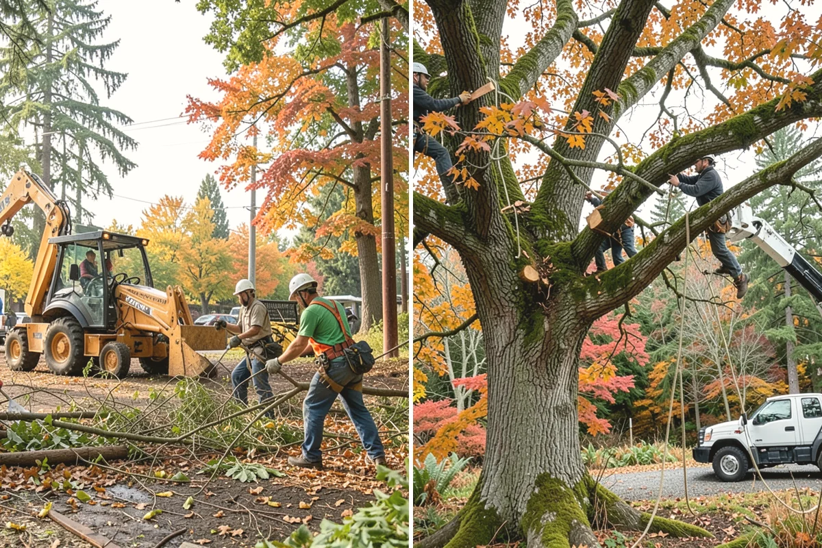 Lot clearing in University Place, Pierce County, WA - Assess the site and mark features to protect