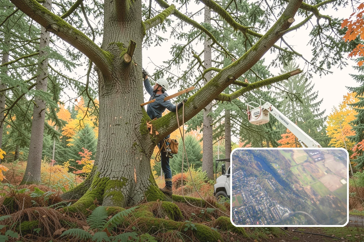 Lumber milling in Algona, King County, WA - Turns removed wood and debris into usable products