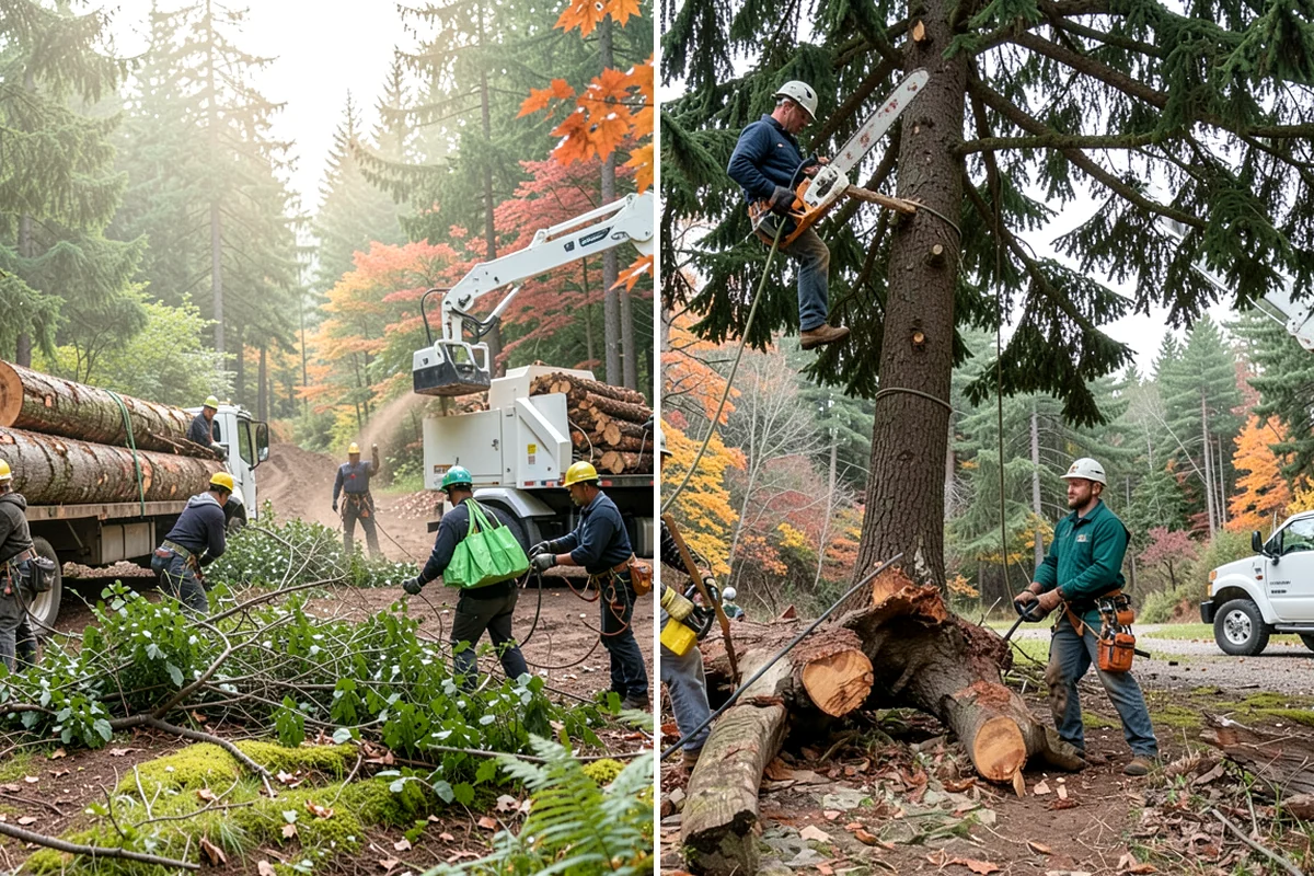 Lumber milling in Arlington, Snohomish County, WA - Sort material by type and size