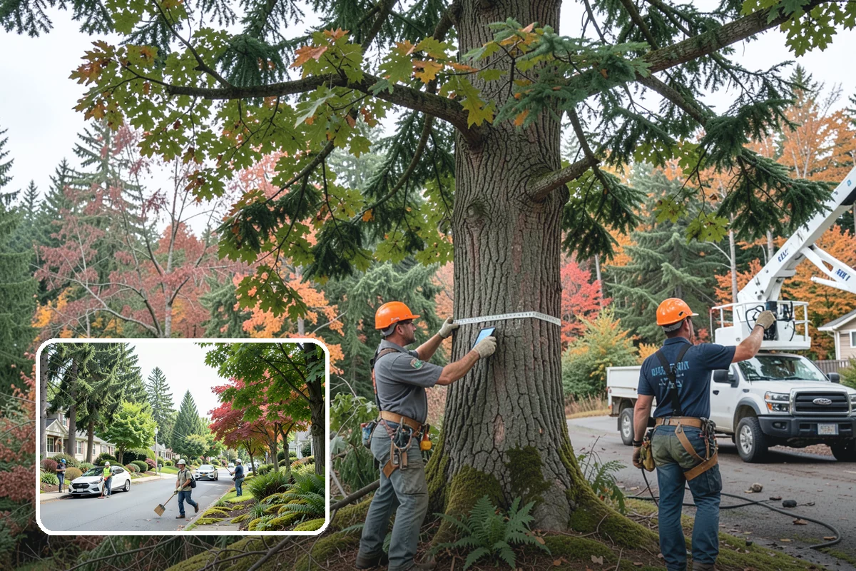 Lumber milling in Beaux Arts Village, King County, WA - Turns removed wood and debris into usable products