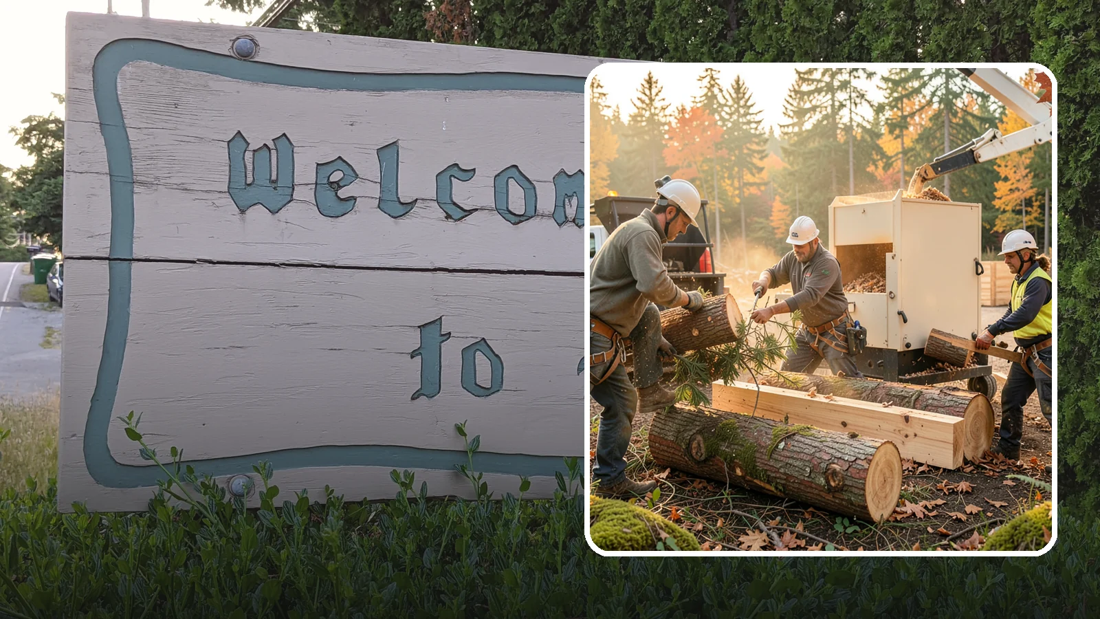 Lumber milling in Brier, Snohomish County, WA - The milling of logs into dimensional lumber.