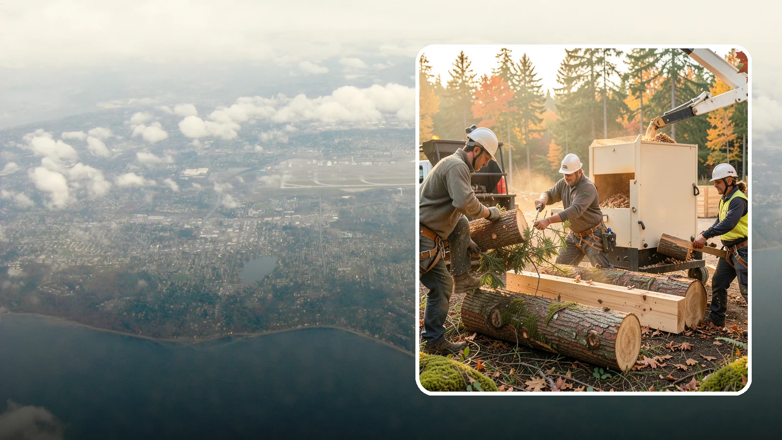 Lumber milling in Burien, King County, WA - The milling of logs into dimensional lumber.