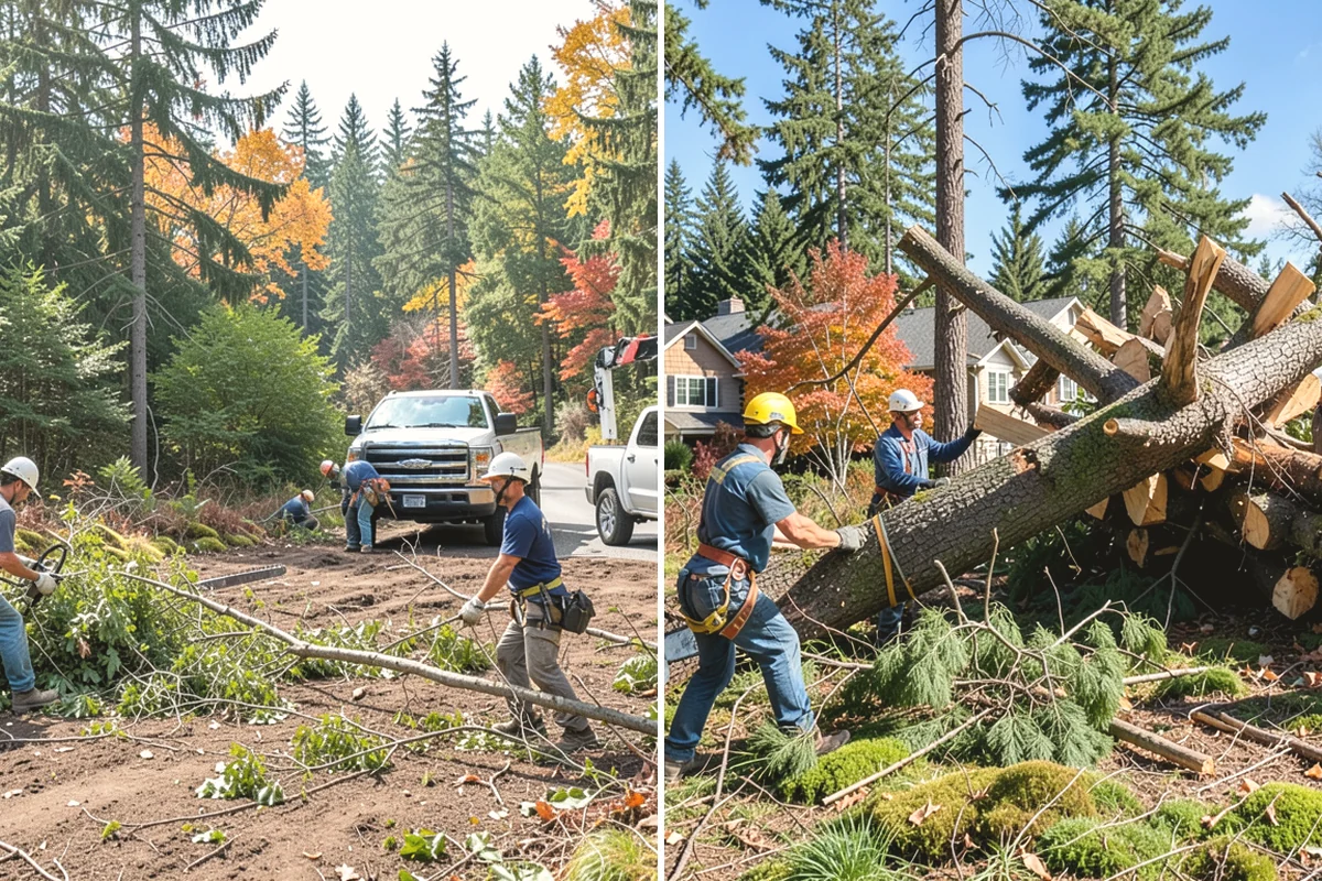 Lumber milling in Burlington, Skagit County, WA - Sort material by type and size