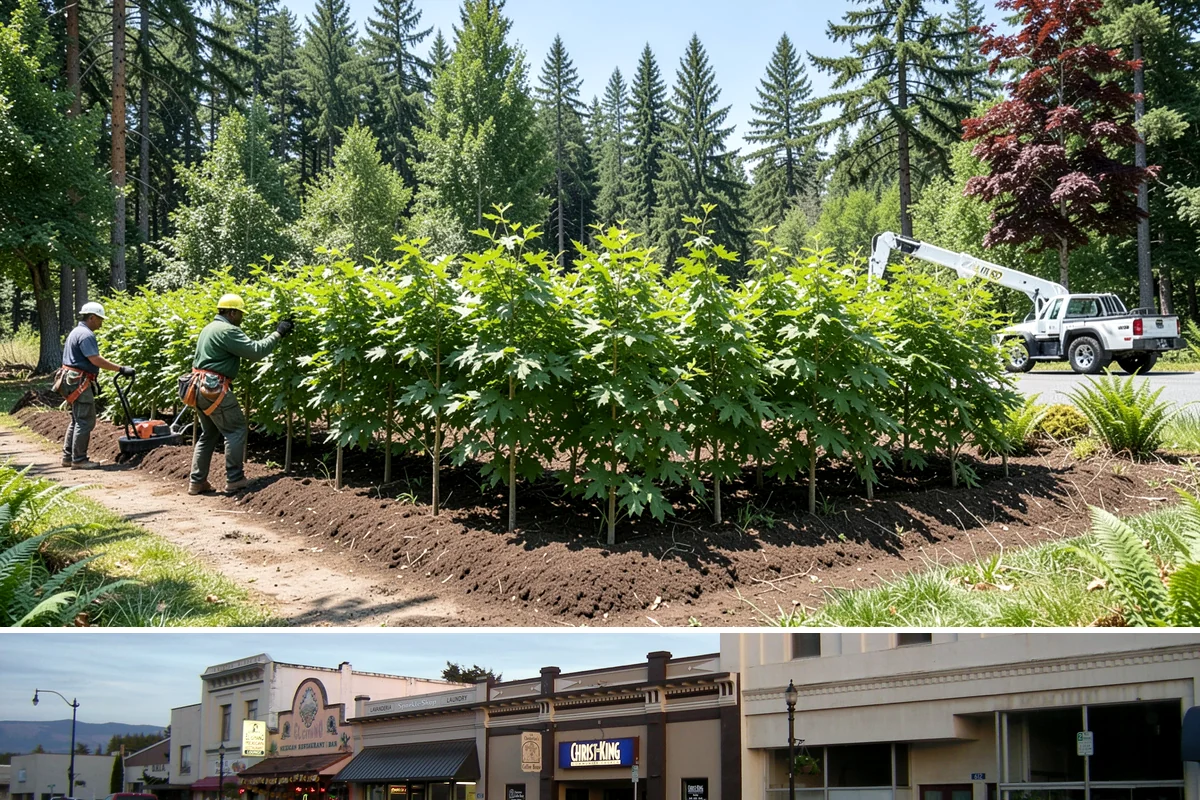 Lumber milling in Burlington, Skagit County, WA - Milling can generally occur year-round in the Puget Sound region but may be delayed during heavy rain or snow that compromises...