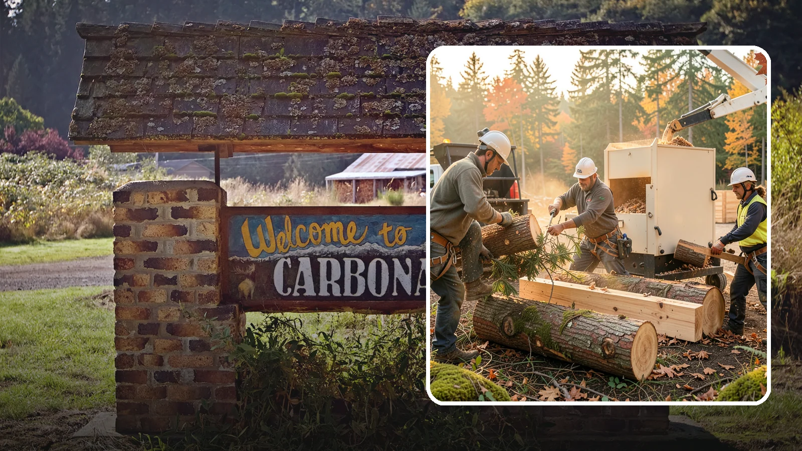 Lumber milling in Carbonado, Pierce County, WA - The milling of logs into dimensional lumber.