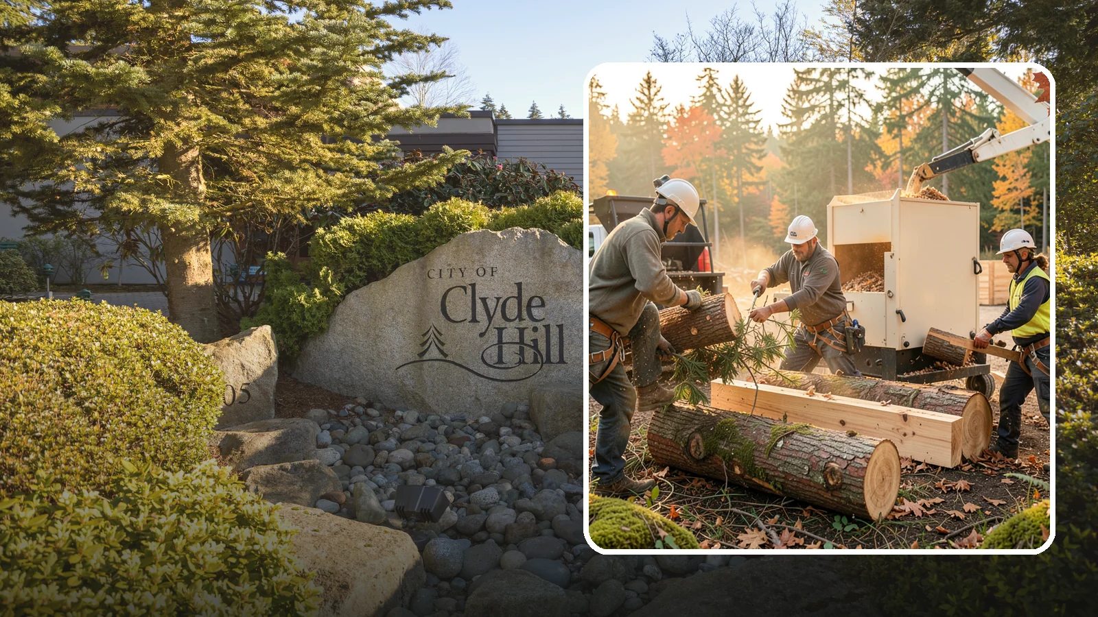 Lumber milling in Clyde Hill, King County, WA - The milling of logs into dimensional lumber.