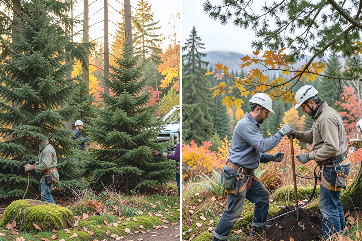 Lumber milling in Coupeville, Island County, WA - Sort material by type and size