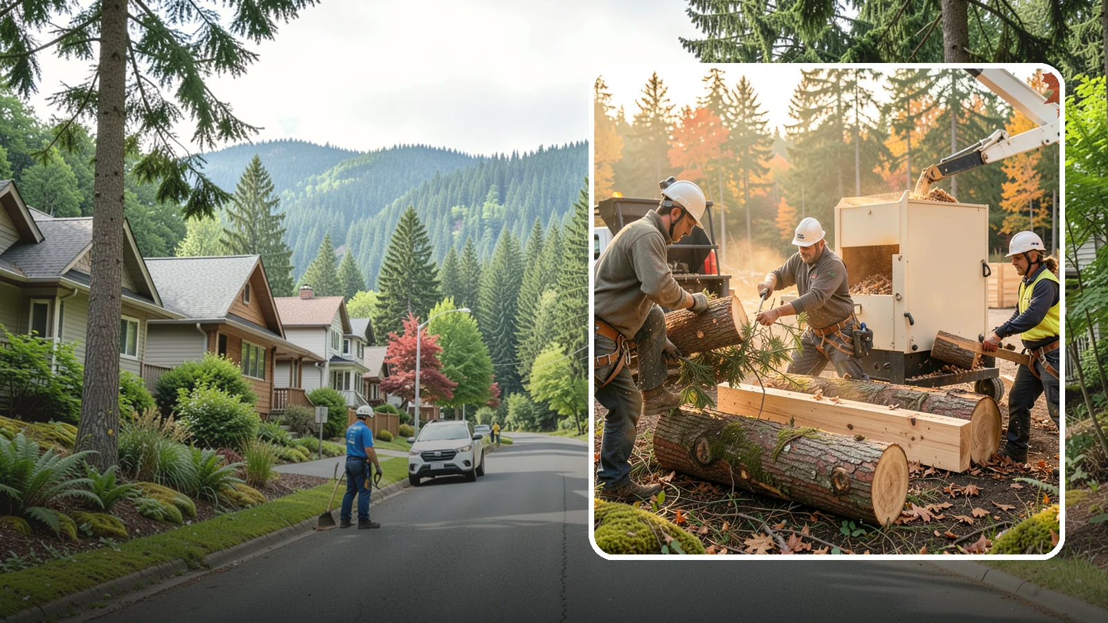 Lumber milling in Darrington, Snohomish County, WA - The milling of logs into dimensional lumber.