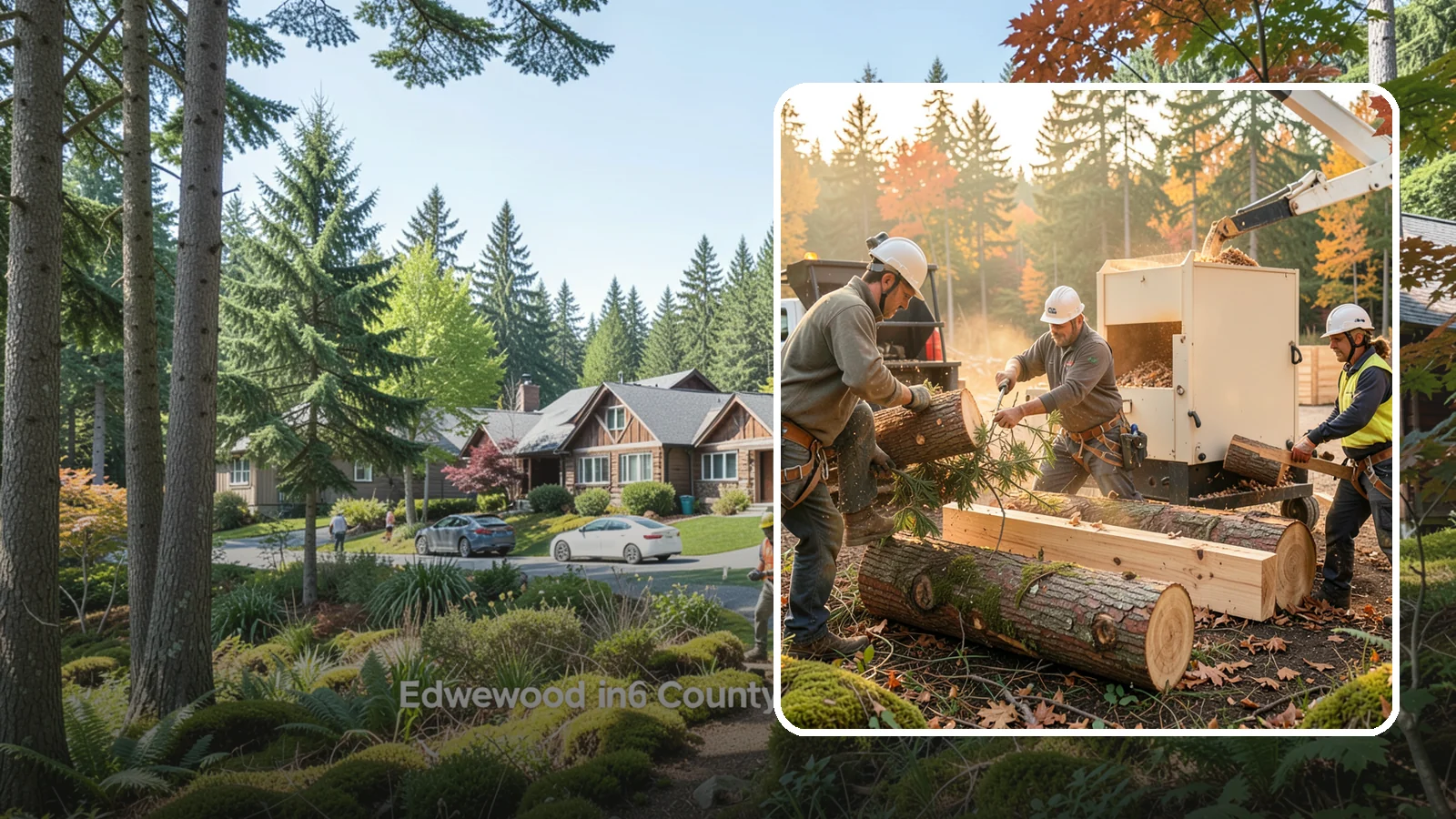 Lumber milling in Edgewood, Pierce County, WA - The milling of logs into dimensional lumber.