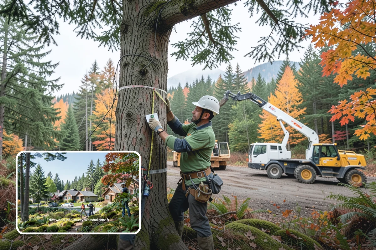 Lumber milling in Edgewood, Pierce County, WA - Turns removed wood and debris into usable products