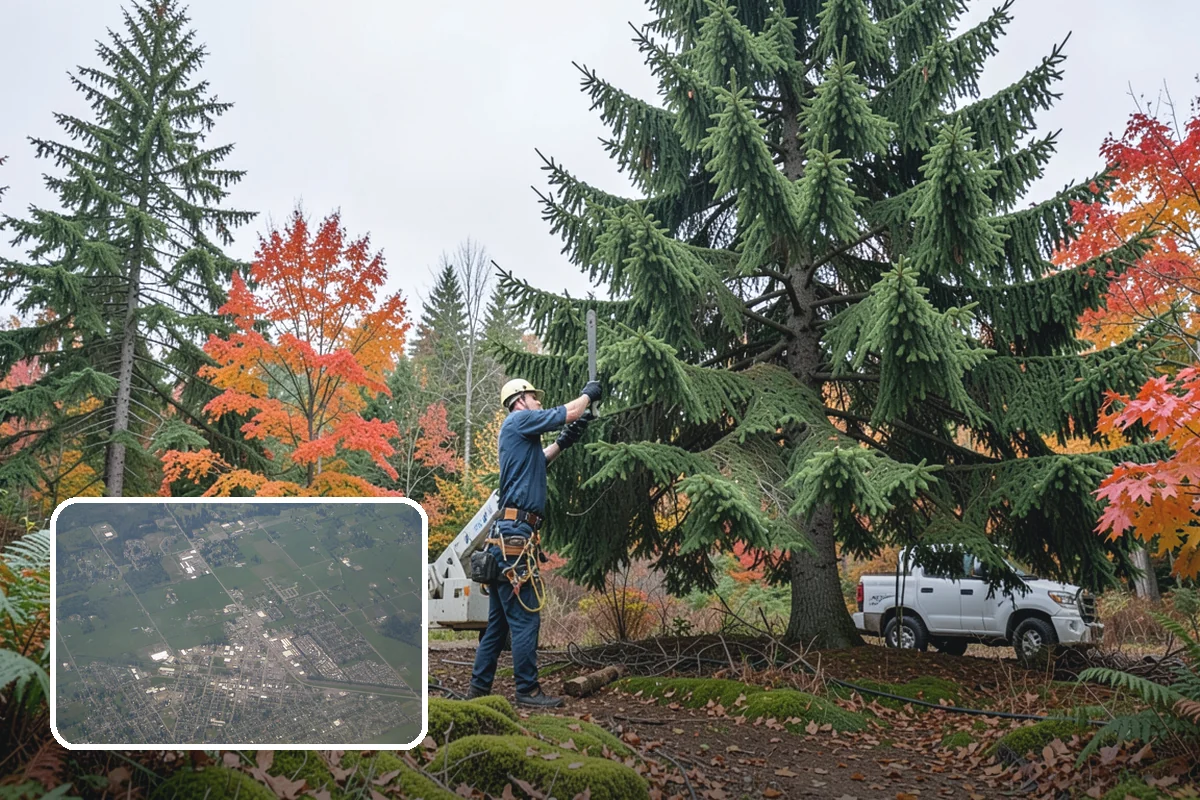 Lumber milling in Enumclaw, King County, WA - Turns removed wood and debris into usable products