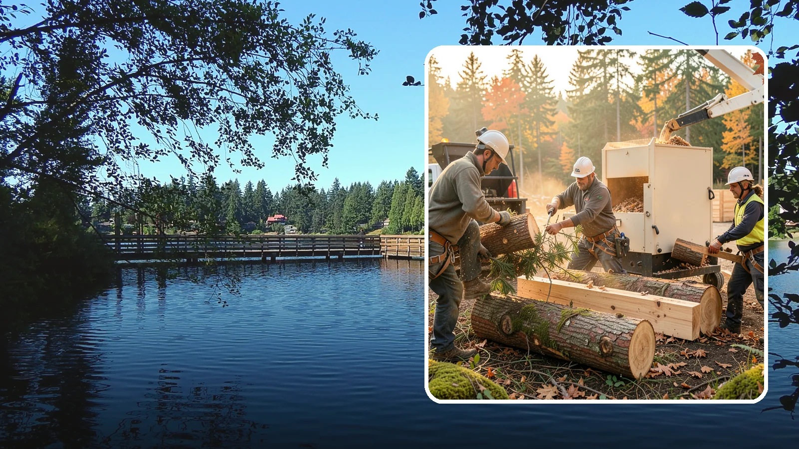 Lumber milling in Federal Way, King County, WA - The milling of logs into dimensional lumber.