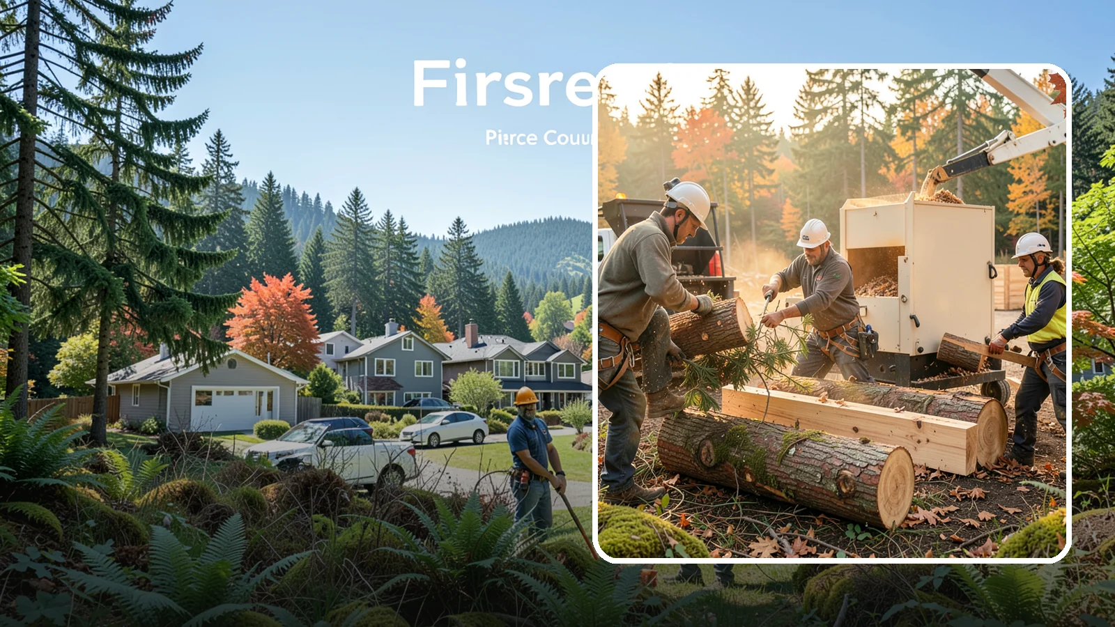 Lumber milling in Fircrest, Pierce County, WA - The milling of logs into dimensional lumber.