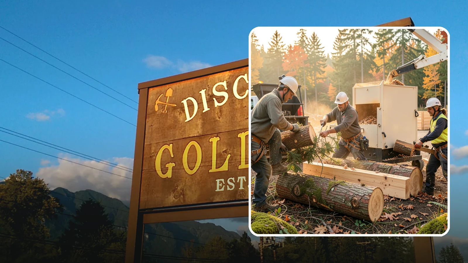 Lumber milling in Gold Bar, Snohomish County, WA - The milling of logs into dimensional lumber.