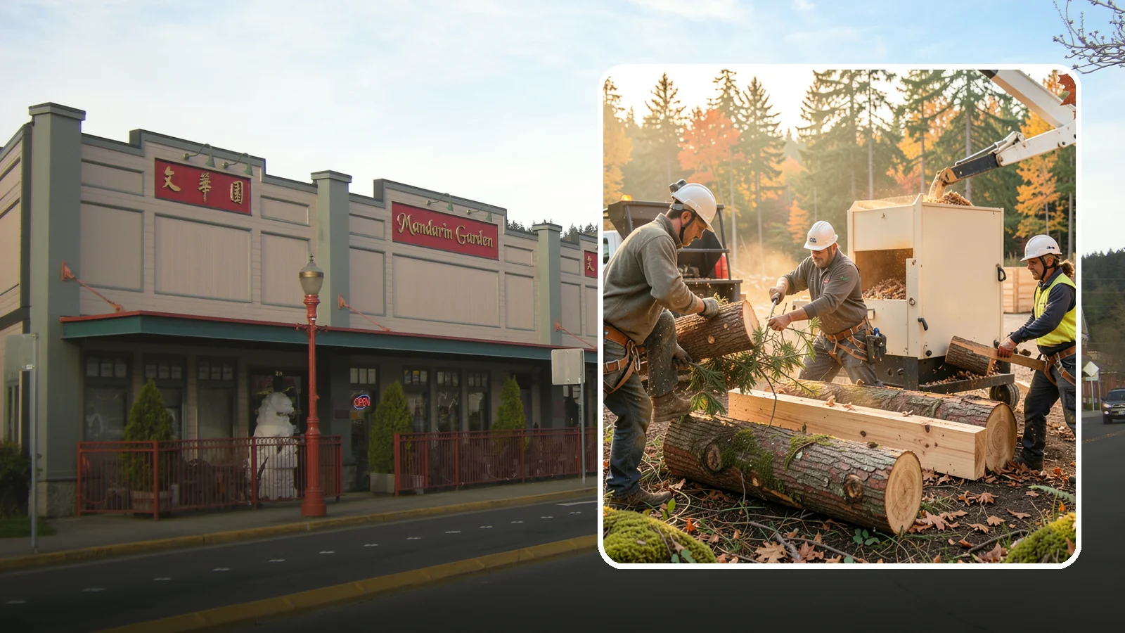 Lumber milling in Issaquah, King County, WA - The milling of logs into dimensional lumber.