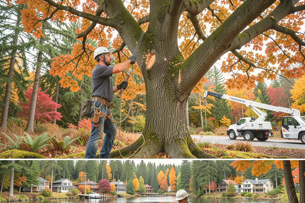 Lumber milling in La Conner, Skagit County, WA - Milling can generally occur year-round in the Puget Sound region but may be delayed during heavy rain or snow that compromises...