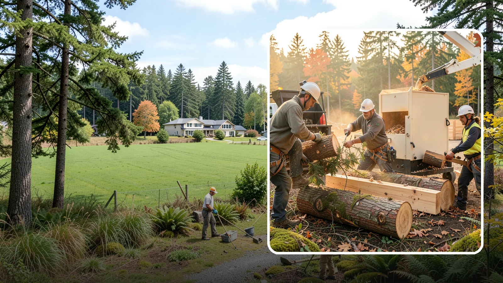 Lumber milling in Lyman, Skagit County, WA - The milling of logs into dimensional lumber.