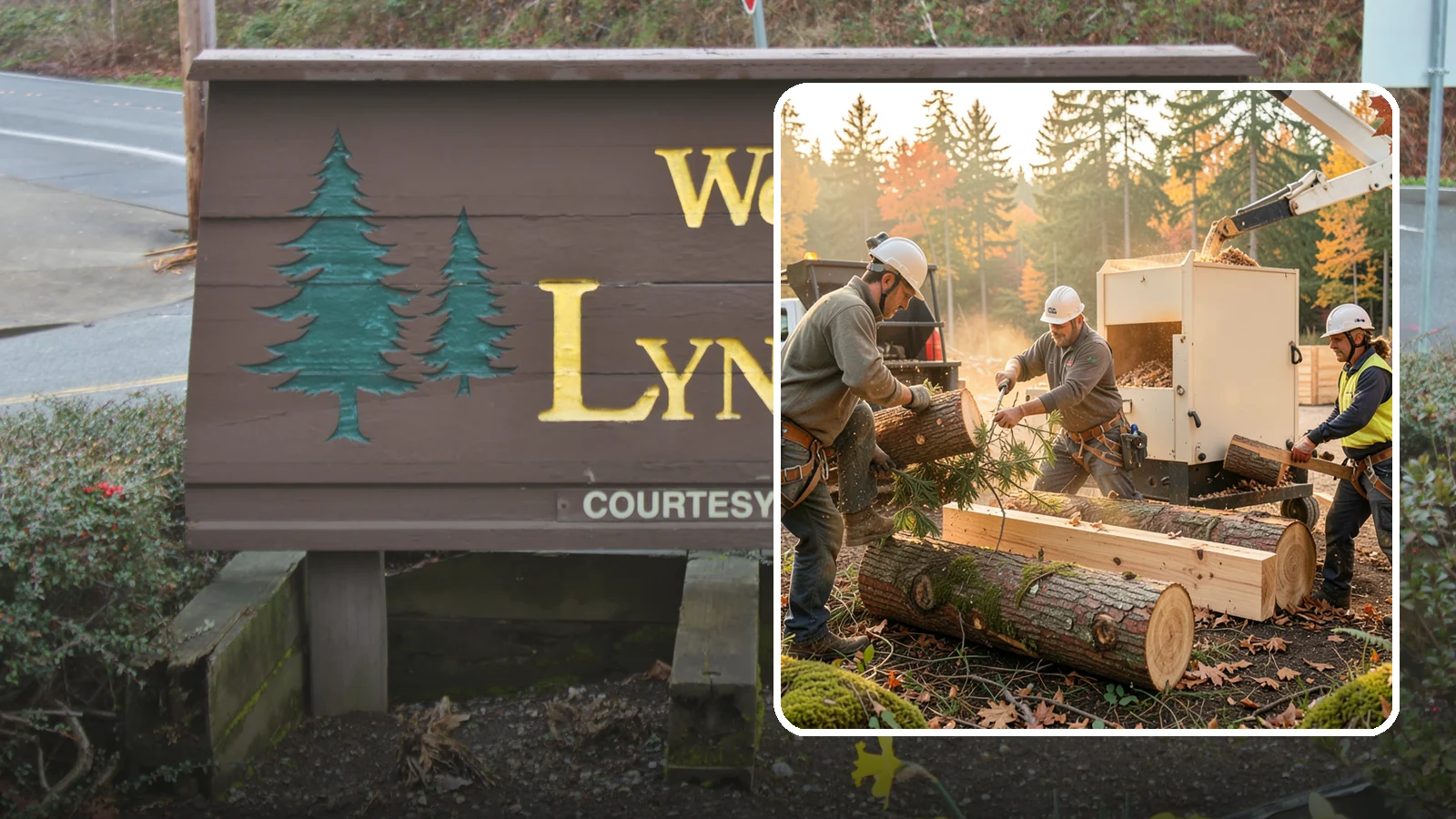 Lumber milling in Lynnwood, Snohomish County, WA - The milling of logs into dimensional lumber.