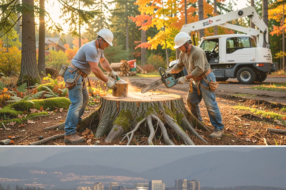 Lumber milling in Medina, King County, WA - Milling can generally occur year-round in the Puget Sound region but may be delayed during heavy rain or snow that compromises...