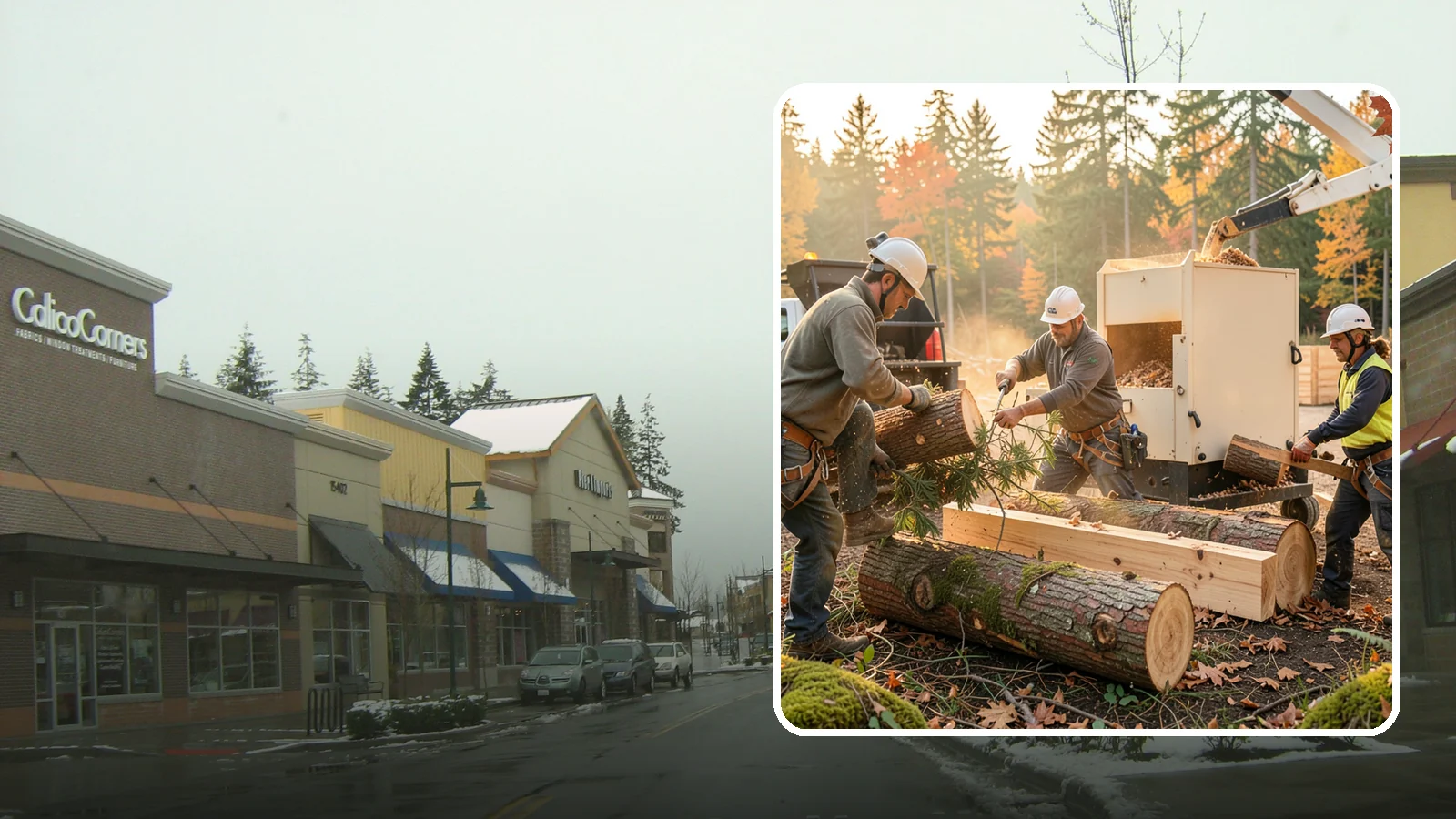 Lumber milling in Mill Creek, Snohomish County, WA - The milling of logs into dimensional lumber.