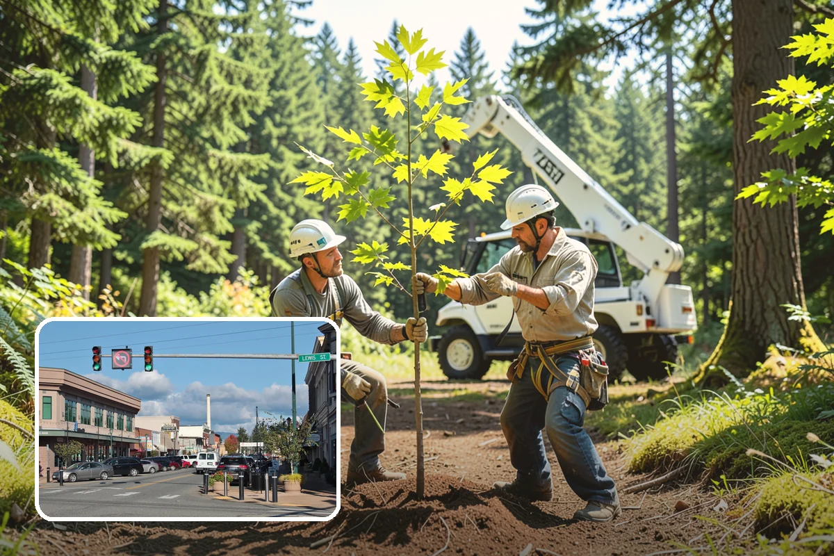 Lumber milling in Monroe, Snohomish County, WA - Turns removed wood and debris into usable products
