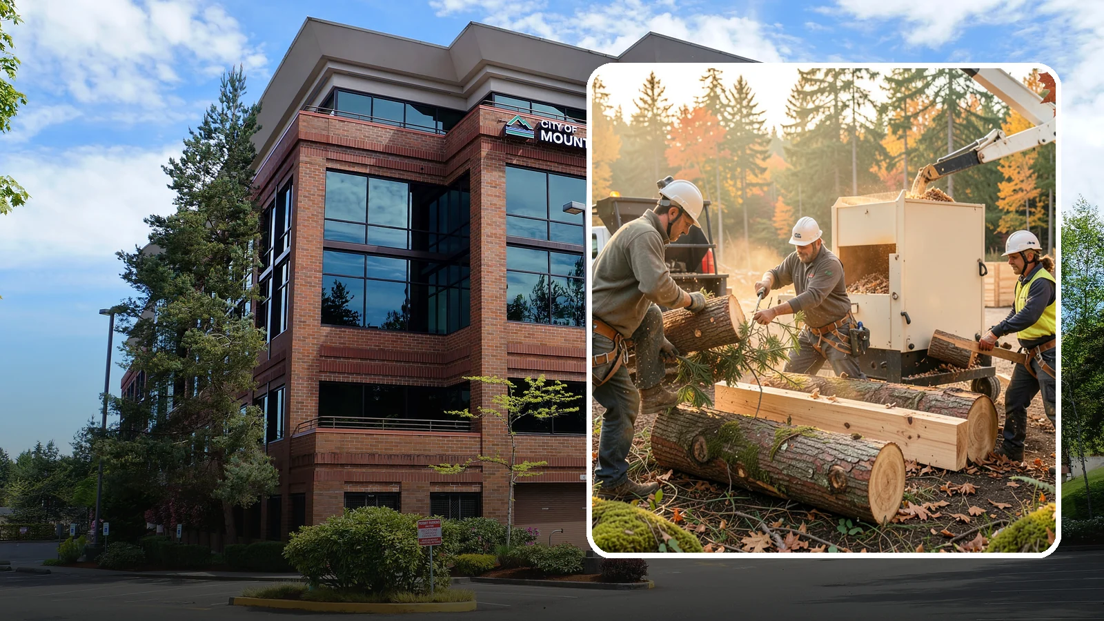 Lumber milling in Mountlake Terrace, Snohomish County, WA - The milling of logs into dimensional lumber.