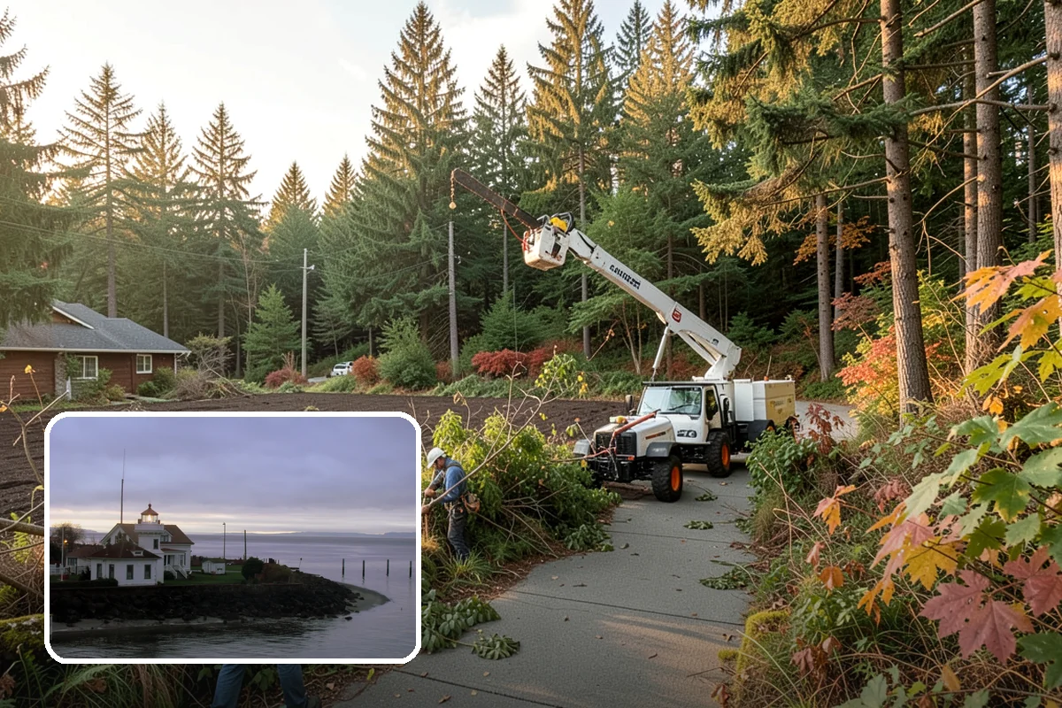 Lumber milling in Mukilteo, Snohomish County, WA - Turns removed wood and debris into usable products