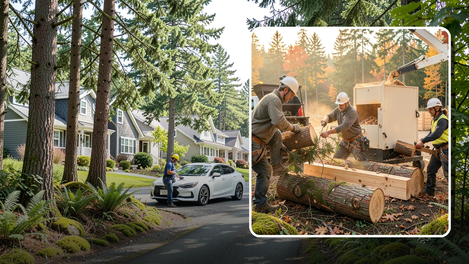 Lumber milling in Normandy Park, King County, WA - The milling of logs into dimensional lumber.