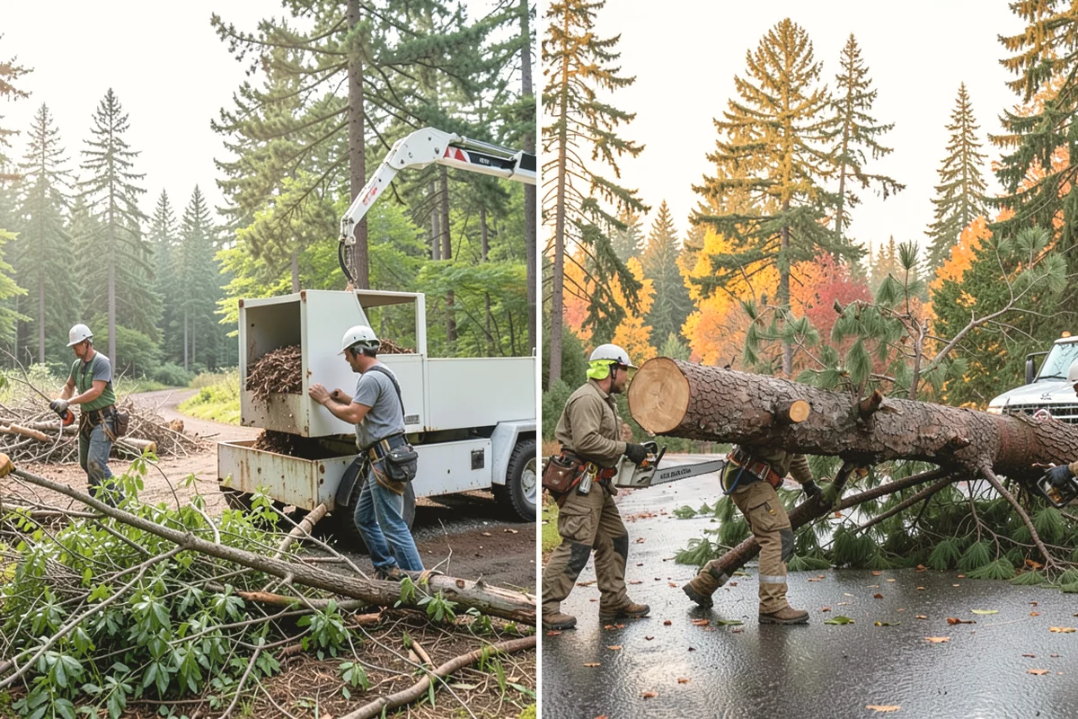 Lumber milling in North Bend, King County, WA - Sort material by type and size