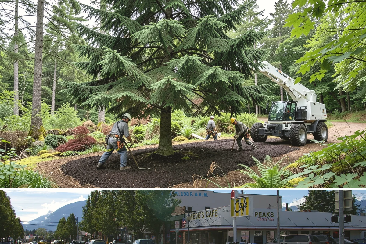 Lumber milling in North Bend, King County, WA - Milling can generally occur year-round in the Puget Sound region but may be delayed during heavy rain or snow that compromises...