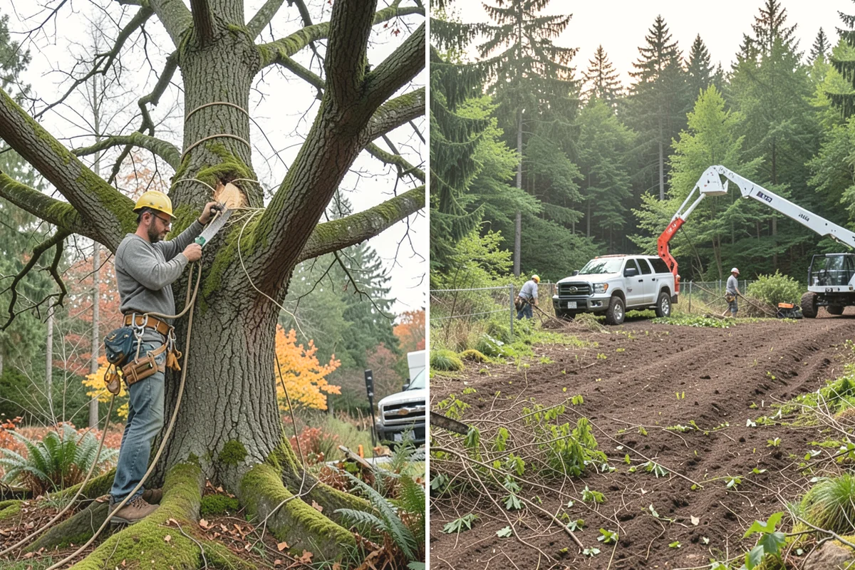 Lumber milling in Oak Harbor, Island County, WA - Sort material by type and size