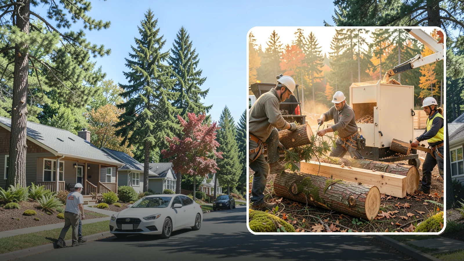 Lumber milling in Orting, Pierce County, WA - The milling of logs into dimensional lumber.