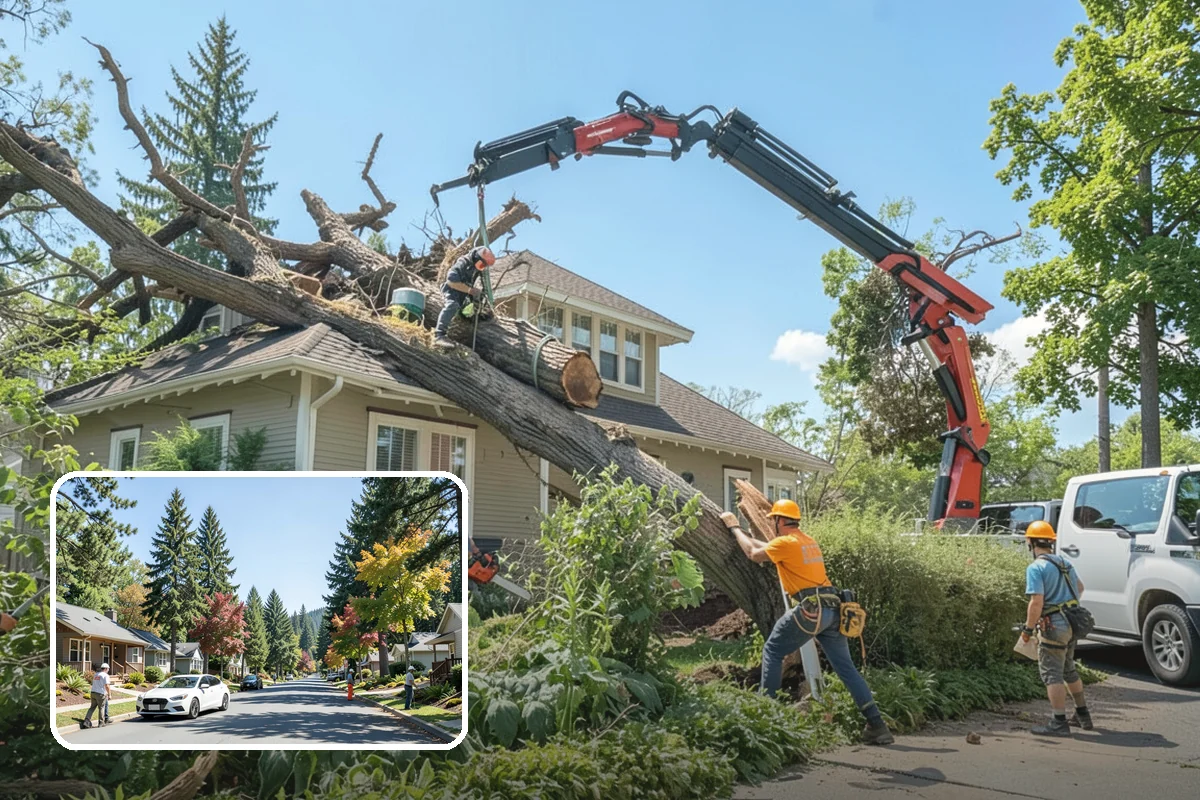 Lumber milling in Orting, Pierce County, WA - Turns removed wood and debris into usable products