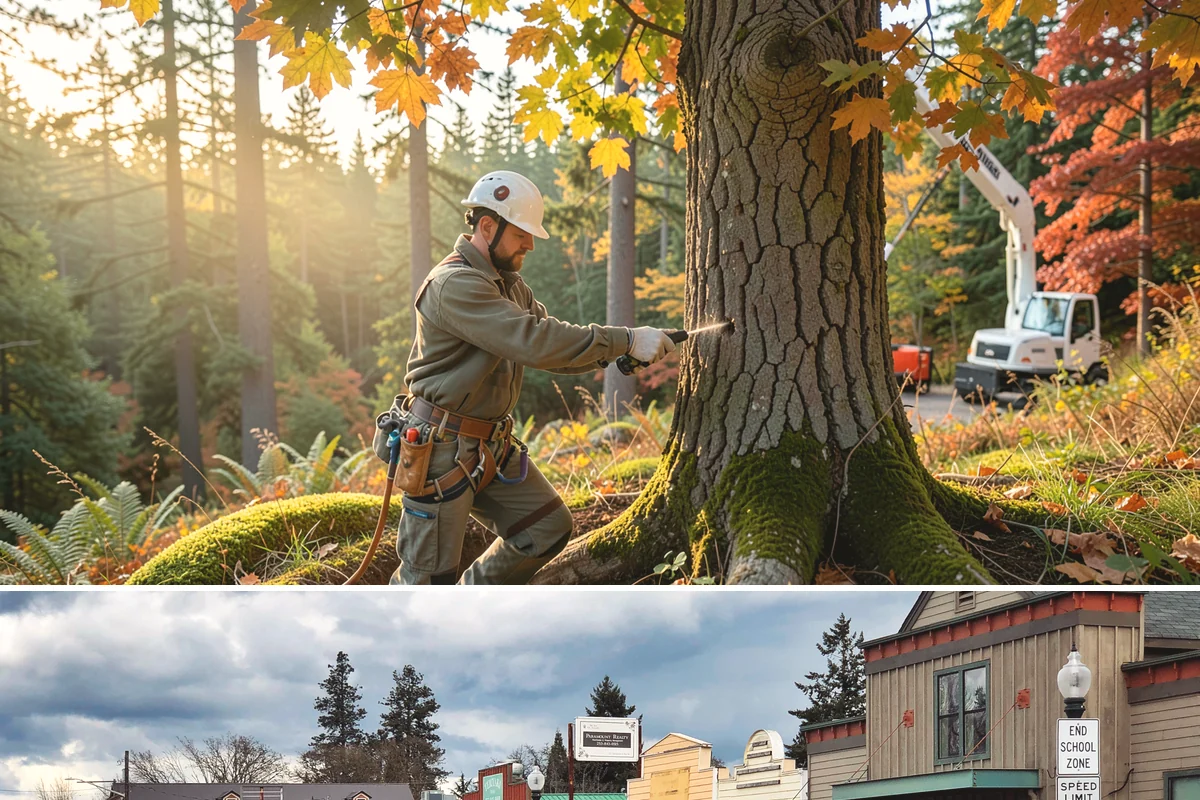 Lumber milling in Roy, Pierce County, WA - Milling can generally occur year-round in the Puget Sound region but may be delayed during heavy rain or snow that compromises...