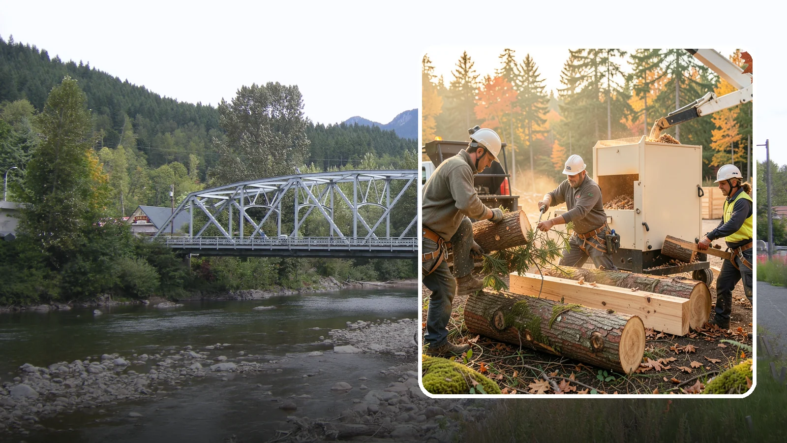 Lumber milling in Skykomish, King County, WA - The milling of logs into dimensional lumber.
