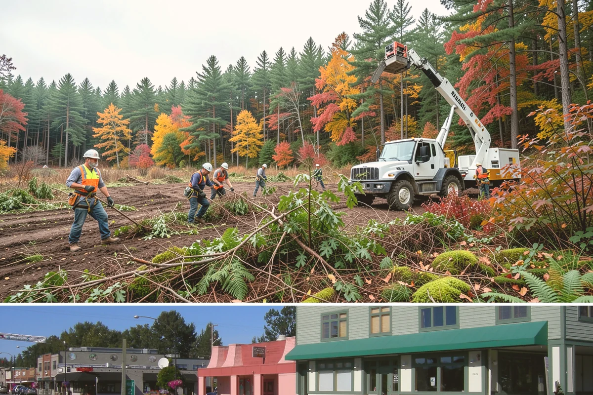 Lumber milling in Snoqualmie, King County, WA - Milling can generally occur year-round in the Puget Sound region but may be delayed during heavy rain or snow that compromises...