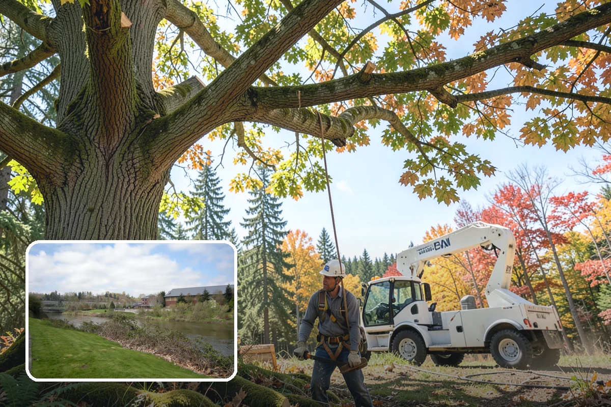 Lumber milling in Tukwila, King County, WA - Turns removed wood and debris into usable products