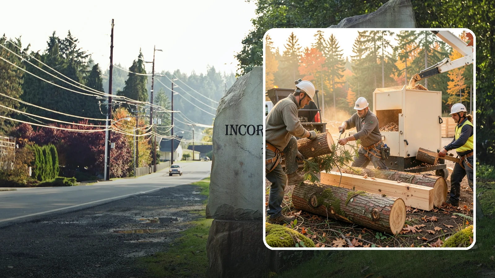 Lumber milling in Wilkeson, Pierce County, WA - The milling of logs into dimensional lumber.