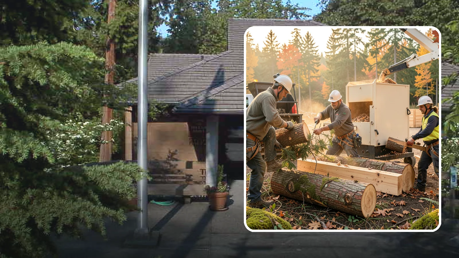 Lumber milling in Yarrow Point, King County, WA - The milling of logs into dimensional lumber.