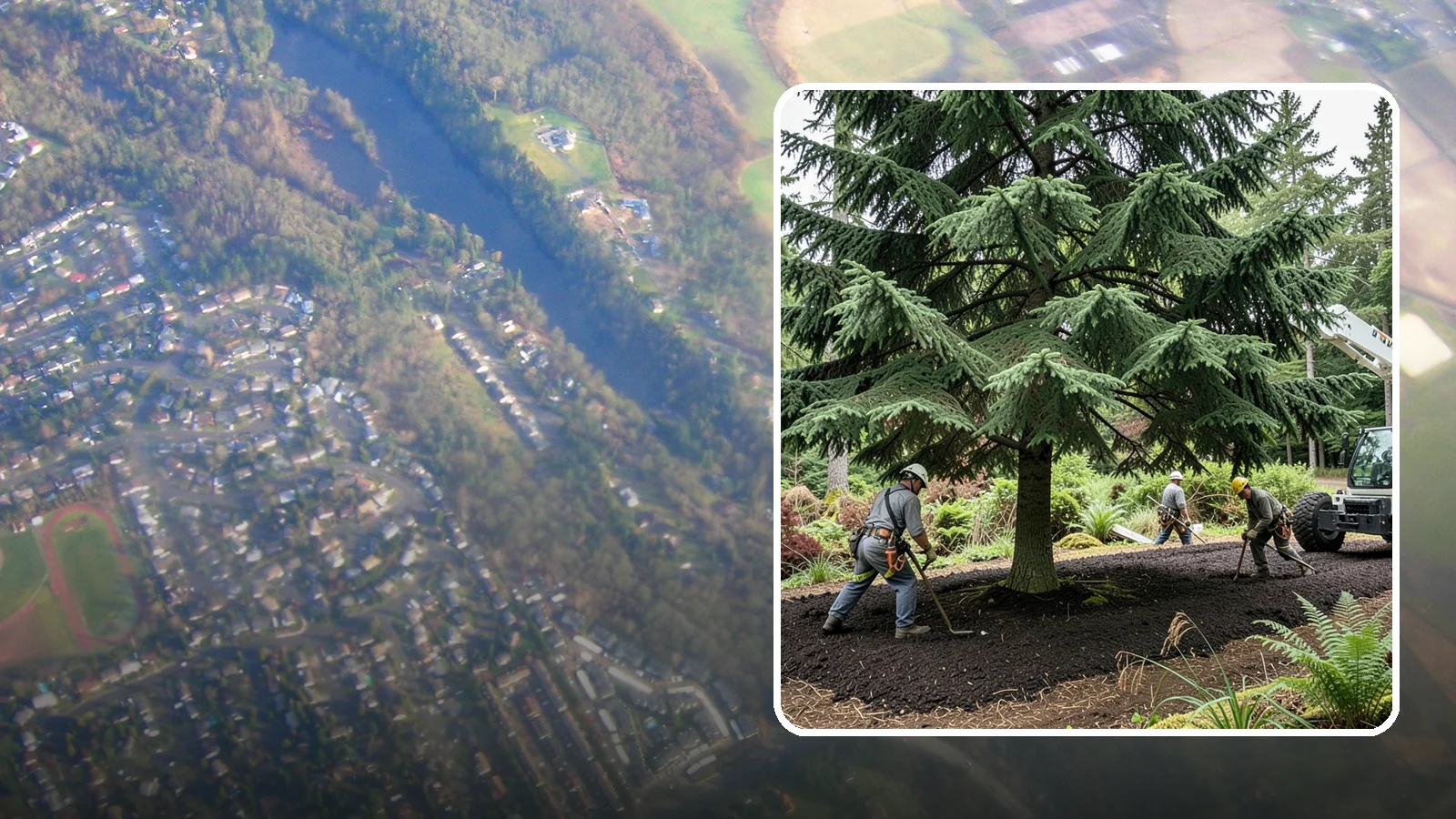 Mulching in Algona, King County, WA - The application of mulch over the root zone.