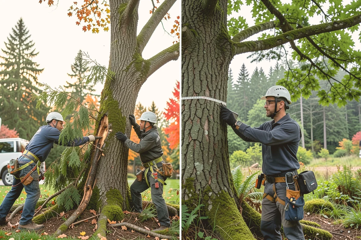 Mulching in Bellevue, King County, WA - Inspect the tree and its site