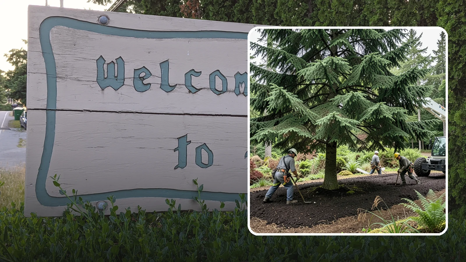 Mulching in Brier, Snohomish County, WA - The application of mulch over the root zone.