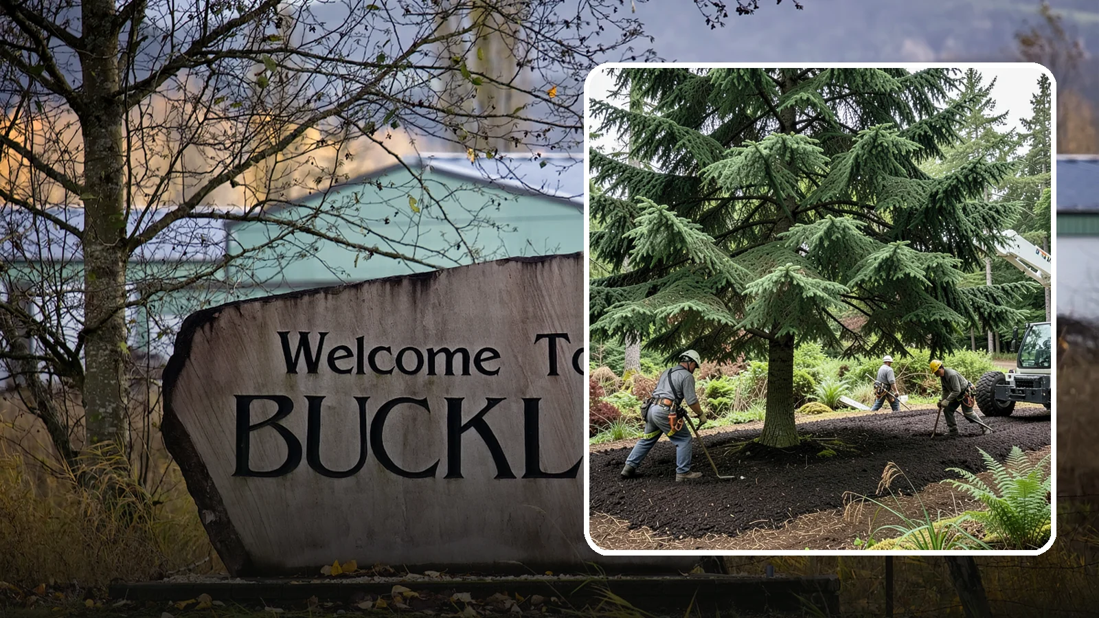 Mulching in Buckley, Pierce County, WA - The application of mulch over the root zone.