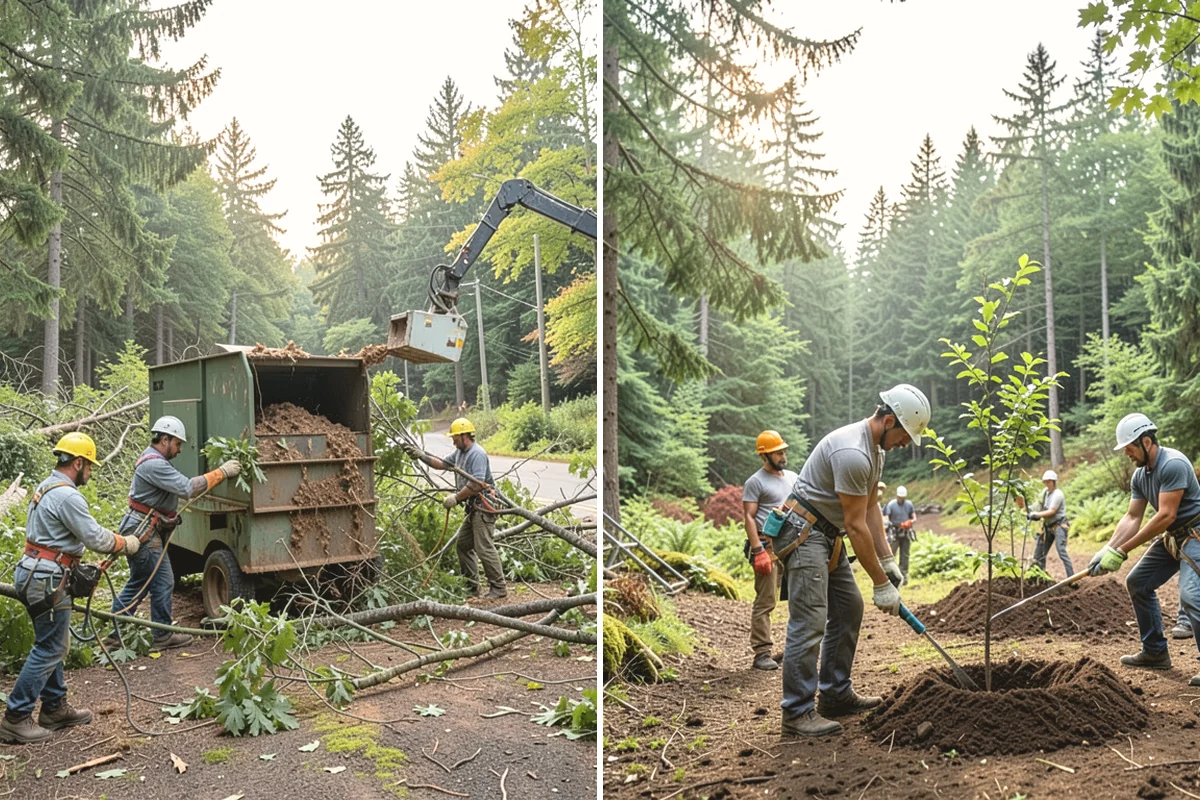 Mulching in Carbonado, Pierce County, WA - Inspect the tree and its site
