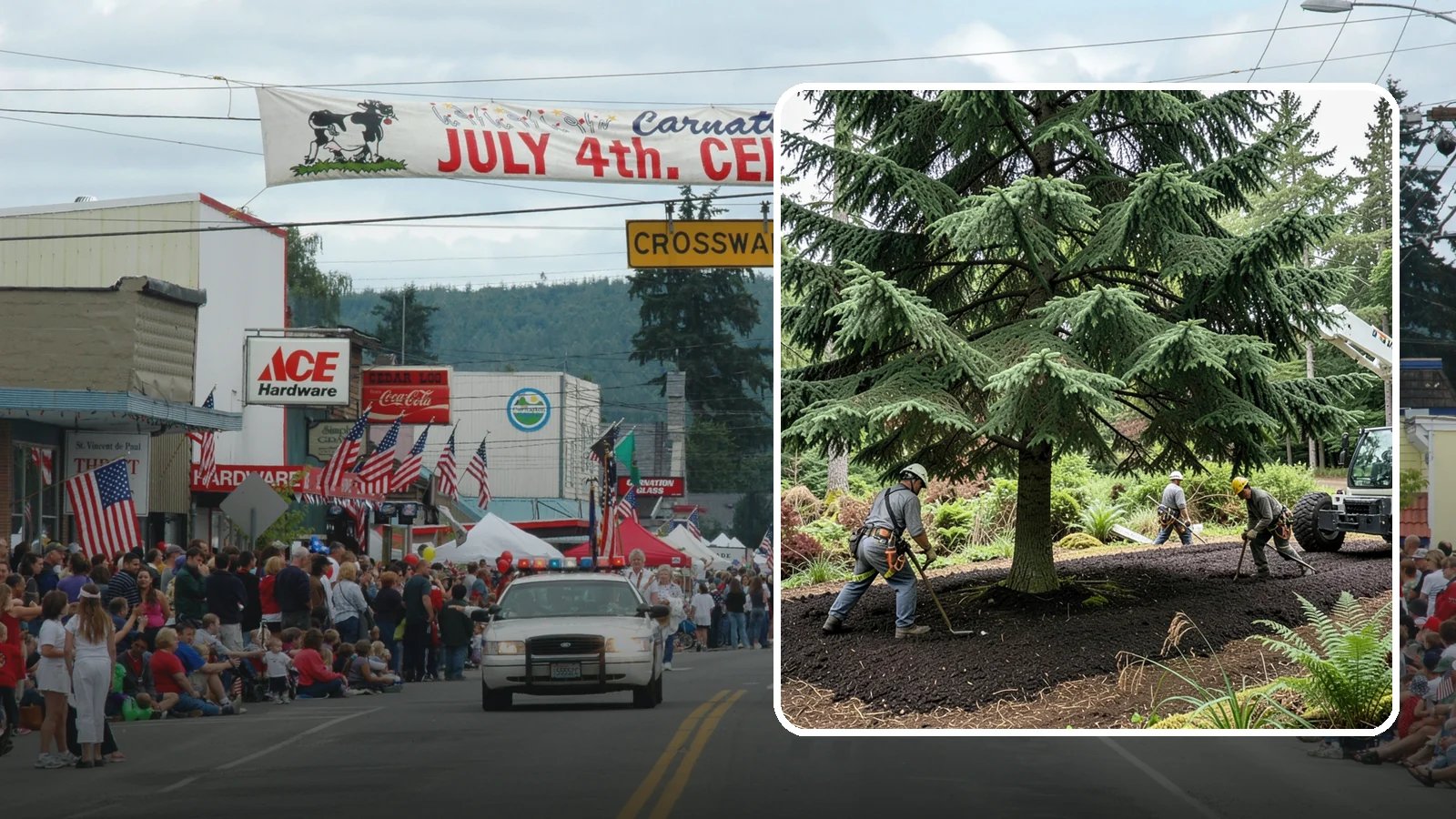 Mulching in Carnation, King County, WA - The application of mulch over the root zone.