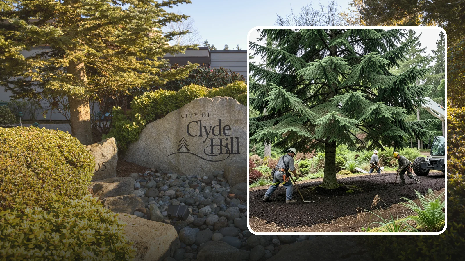 Mulching in Clyde Hill, King County, WA - The application of mulch over the root zone.