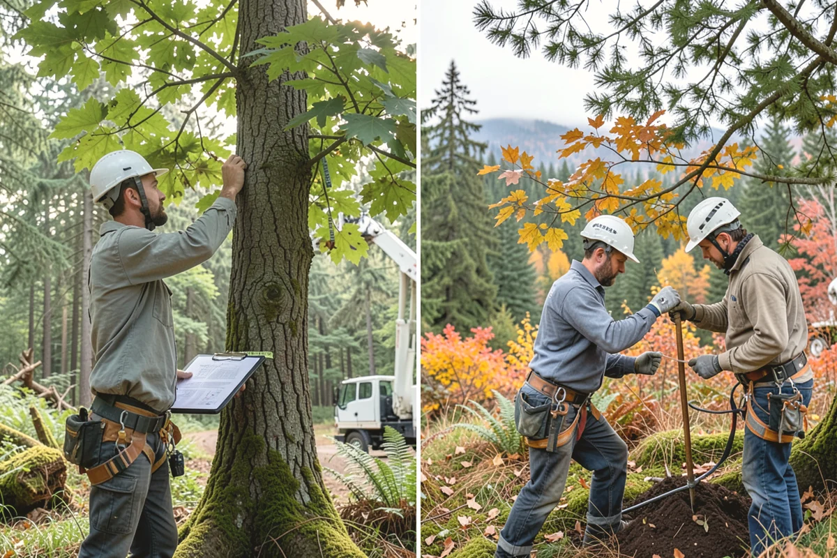 Mulching in Duvall, King County, WA - Inspect the tree and its site