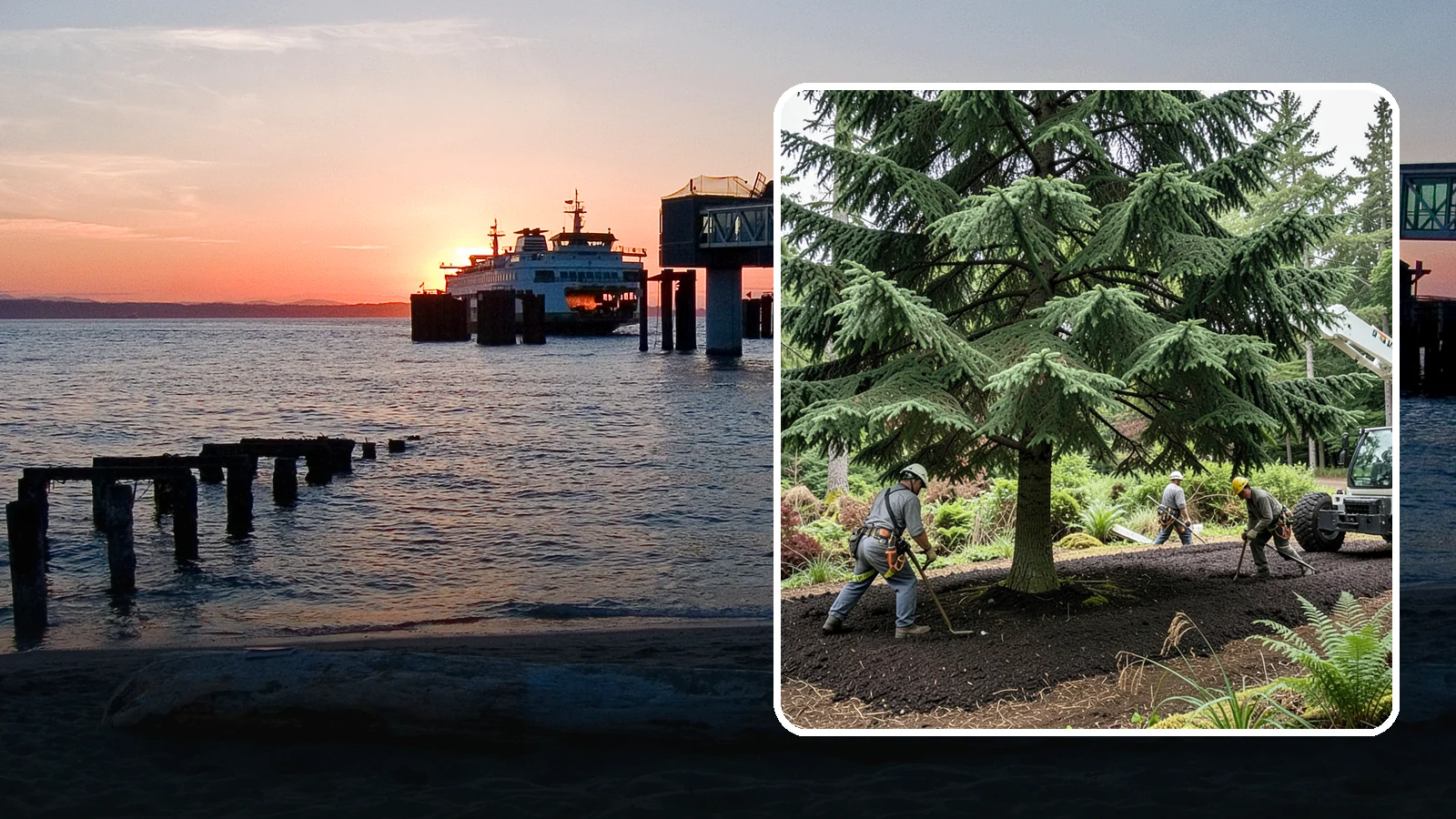 Mulching in Edmonds, Snohomish County, WA - The application of mulch over the root zone.