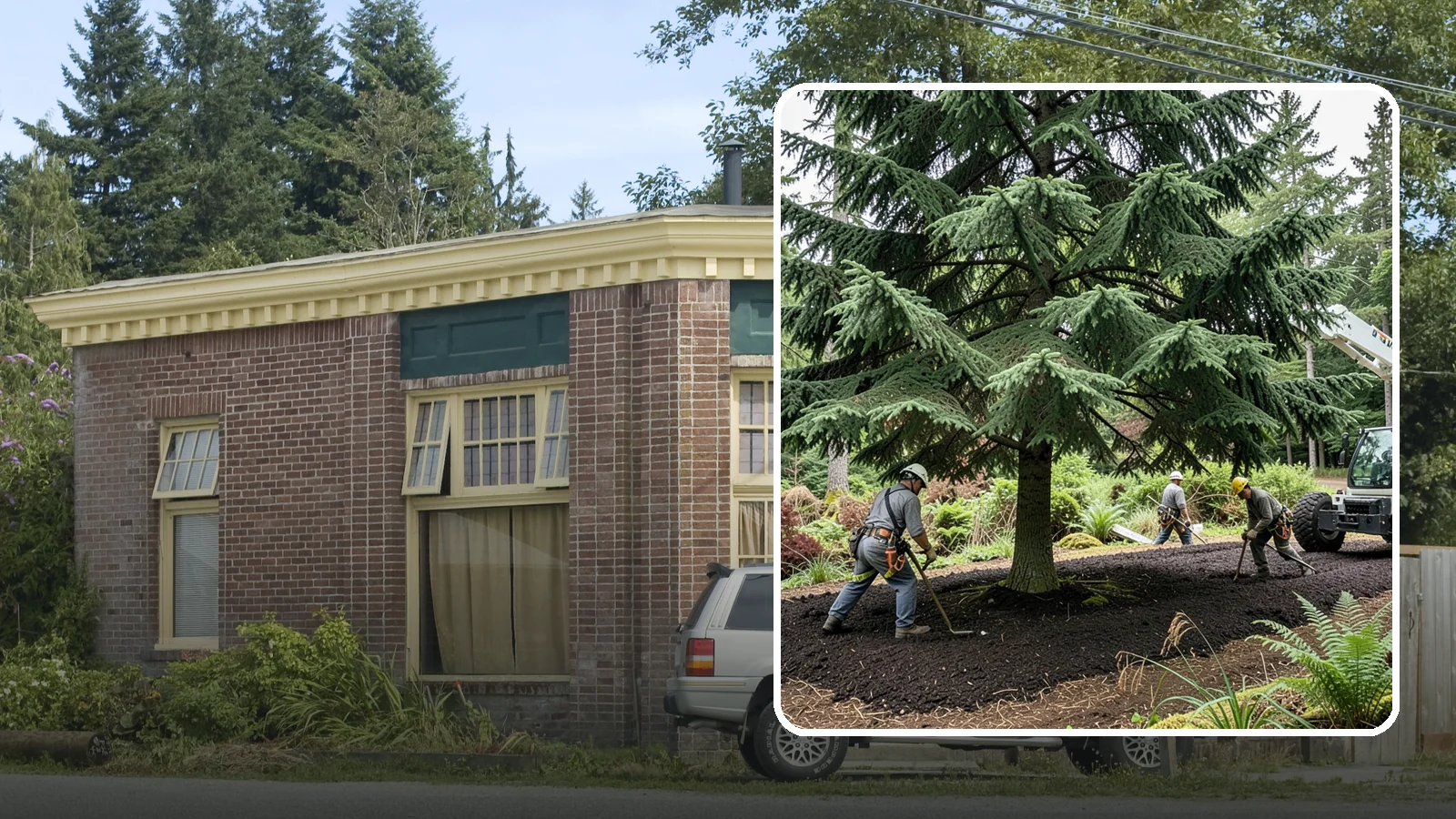Mulching in Hamilton, Skagit County, WA - The application of mulch over the root zone.